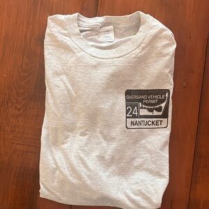 Van Heusen Gray Long Sleeve Tee with Nantucket Graphic